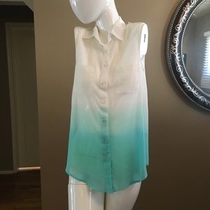 NWOT Ombré sheer shirt